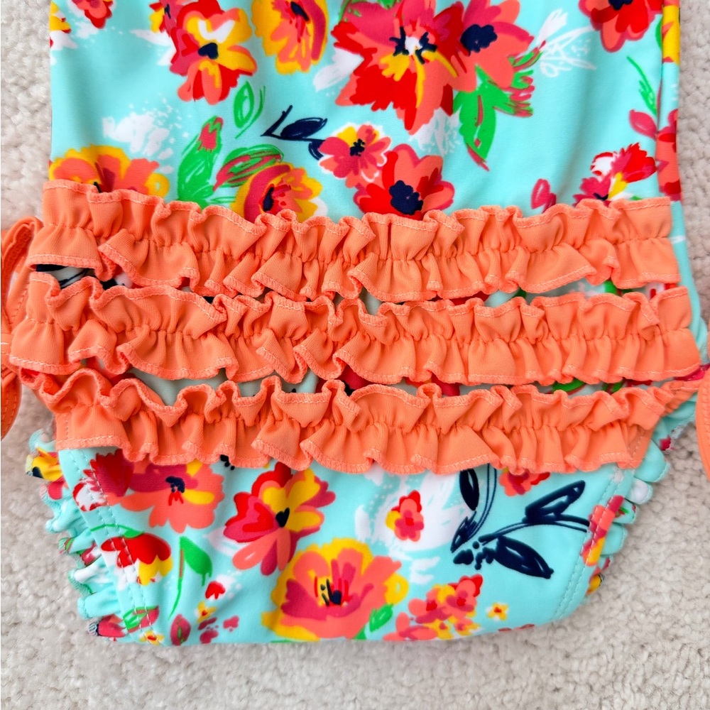 Ruffle Butts Floral Baby One-Piece Swimsuit - Picture 9 of 10